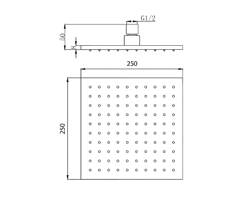 Верхний душ Migliore Palermo 29654 Хром
