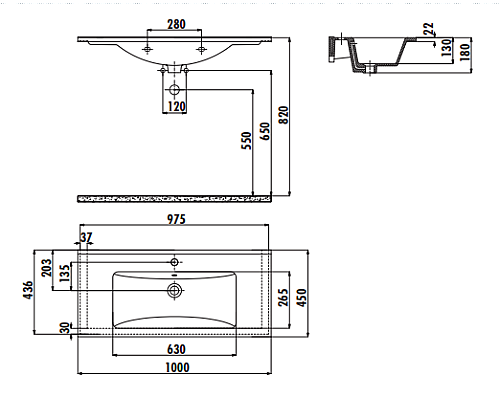 Раковина Creavit Su 100 SU100-00CB00E-0000 Белая