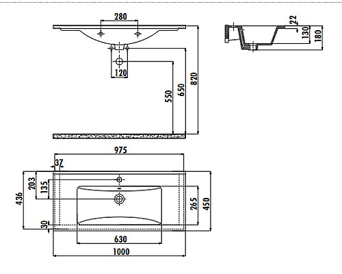 Раковина Creavit Su 100 SU100-00CB00E-0000 Белая