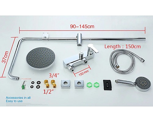 Душевая система Gappo G02-2 G2402 Хром