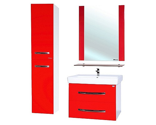 Зеркало Bellezza Рокко 70 4613711030035 с полкой Красное