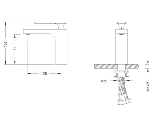 Смеситель для раковины Timo Torne 4361/00-16F хром-белый