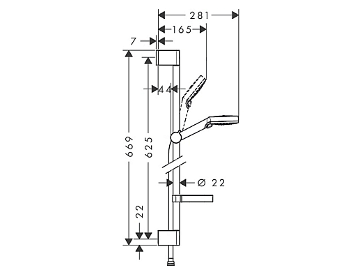 Душевой гарнитур Hansgrohe Crometta HG Vario 26553400