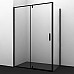 Душевой уголок WasserKRAFT Elbe 120x80 74P06 профиль Черный стекло прозрачное