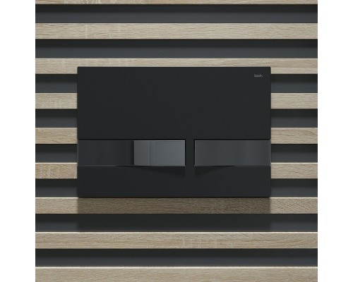 Клавиша смыва Iddis Unifix UNI06BCi77 Черная матовая Хром