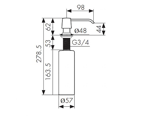 Дозатор для моющего средства Kaiser KH-3011 (KH-3011 BR) Бронза
