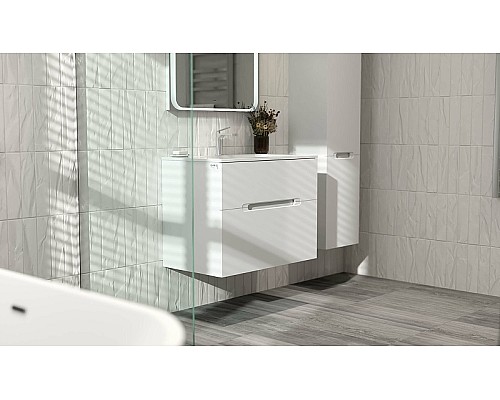 Шкаф пенал Jorno Modul 35 R Mоl.04.150/P/W подвесной Белый глянец