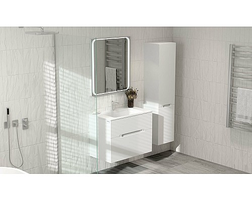 Шкаф пенал Jorno Modul 35 R Mоl.04.150/P/W подвесной Белый глянец