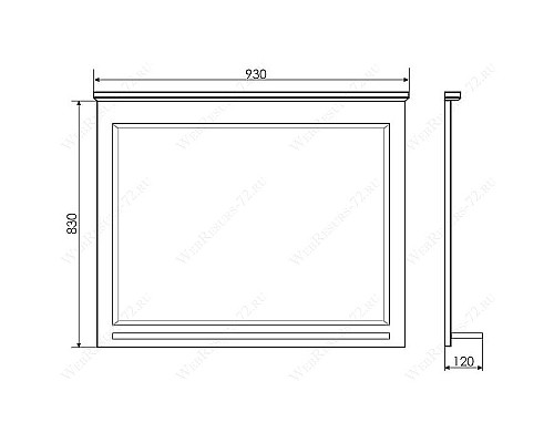 Зеркало Comforty Тбилиси 90 00003132632 Белый глянец