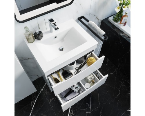 Тумба с раковиной IDDIS Cloud 60 подвесная белая CLO60W0i95K