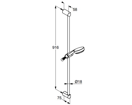 Душевой гарнитур Kludi Logo 6819005-00 Хром