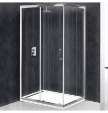 Душевой уголок BelBagno Uno 100х90 профиль Хром стекло прозрачное