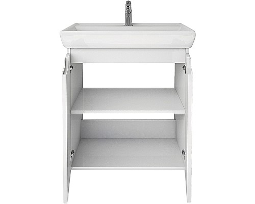 Тумба под раковину Dreja Q Plus (D) 60 99.1004 подвесная напольная Белый