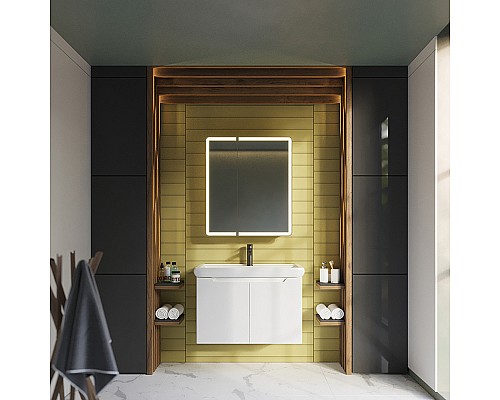 Тумба под раковину Dreja Q Plus (D) 60 99.1004 подвесная напольная Белый