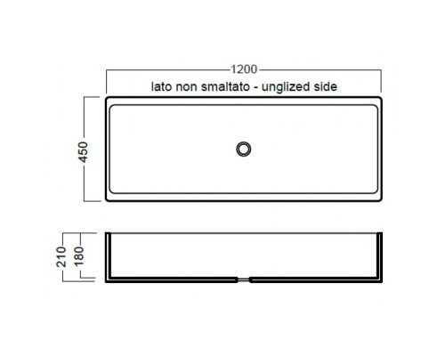 Хозяйственная раковина Hatria Complementi 120 YN05 Белая