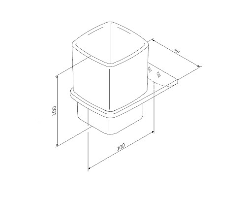 Стакан для зубных щеток AM.PM Inspire V2.0 A50A34322 Черный матовый