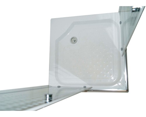 Душевой уголок Parly 80x80 ZQ8111 профиль Хром стекло прозрачное с рисунком