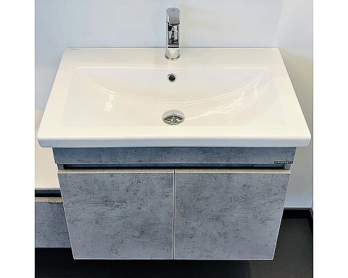 Тумба с раковиной Comforty Осло 70ПД 00-00006118 подвесная Бетон светлый