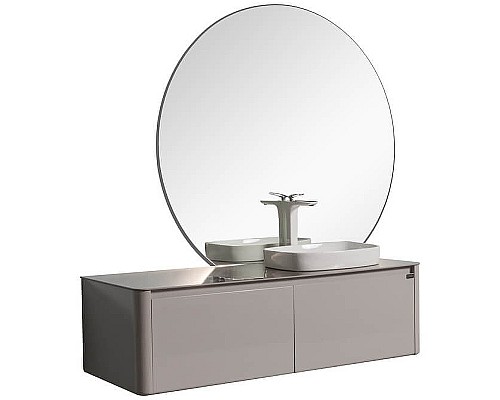 Комплект мебели для ванной Black&White Universe R 9151401 подвесной Серый