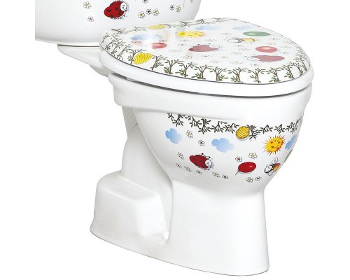 Унитаз компакт Creavit Cocuk CK310-11CB00E-FF00+KC0802.01.1000E Белый с декором с сиденьем без бачка