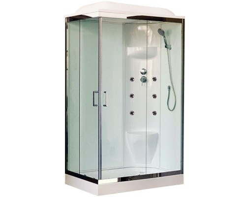 Душевая кабина Royal Bath HP 120х80 с гидромассажем задняя стенка Белая