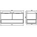 Тумба с раковинами Comforty Порто 120-2 00-00001287 подвесная Дуб темно-коричневый