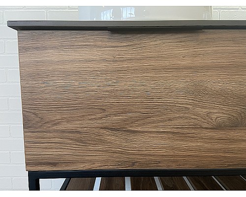 Тумба с раковинами Comforty Порто 120-2 00-00001287 подвесная Дуб темно-коричневый