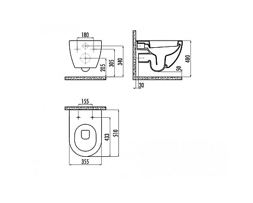 Унитаз биде Creavit Free FE320-00CM00E-0000 подвесной Капучино матовый без сиденья