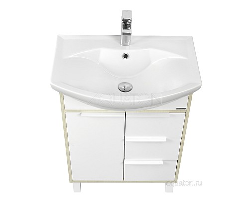 Тумба под раковину Рико 65 белый, ясень фабрик Aquaton 1A213301RIB90