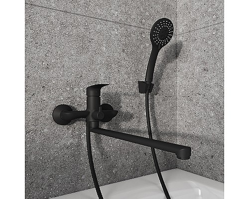 Смеситель для ванны Milardo Rora RORBL00M10 универсальный Черный матовый