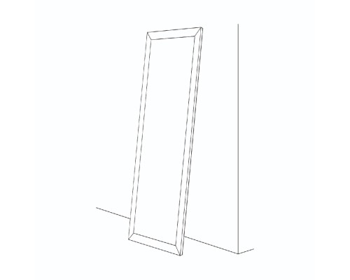 Зеркало Evoform Exclusive Floor 198х78 BY 6103 с фацетом в багетной раме - Состаренная бронза с плетением 70 мм