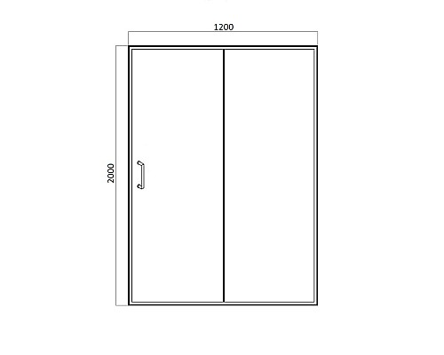 Душевая дверь Bravat Drop 120 BD120.4100A профиль Хром стекло прозрачное