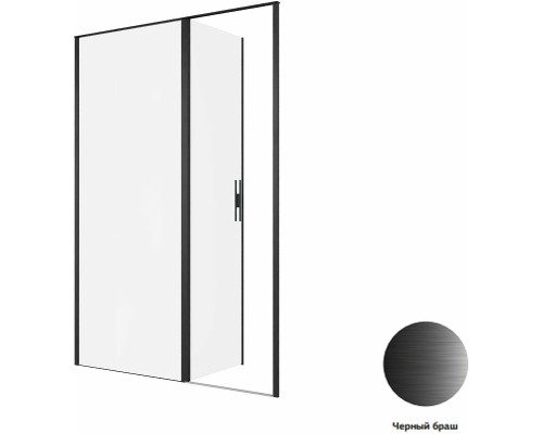 Душевая дверь Allen Brau Priority 140 3.31036.BBA профиль Черный браш стекло прозрачное