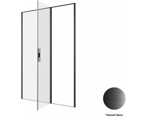 Душевая дверь Allen Brau Priority 140 3.31036.BBA профиль Черный браш стекло прозрачное
