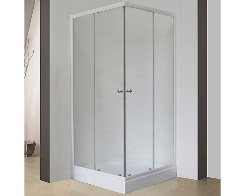 Душевой уголок Royal Bath HPD 90х90 RB 90 HPD-C без поддона профиль Белый стекло матовое