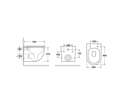 Унитаз подвесной безободковый OWL Eld Cirkel-H OWLT190101 с сиденьем DP микролифт