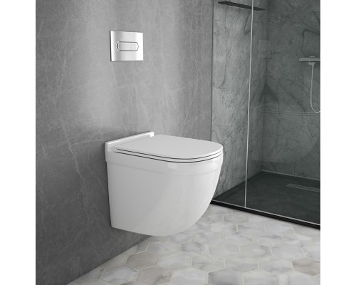 Унитаз подвесной безободковый OWL Eld Cirkel-H OWLT190101 с сиденьем DP микролифт