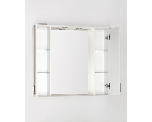 Зеркальный шкаф Style Line Олеандр-2 90 ЛС-00000484 рельеф пастель