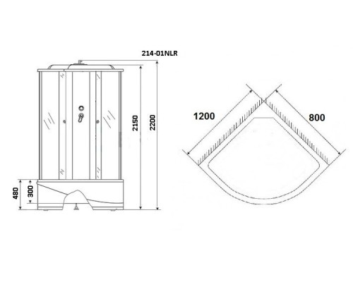 Душевая кабина Niagara Standart + NG-214-01LN 120x80