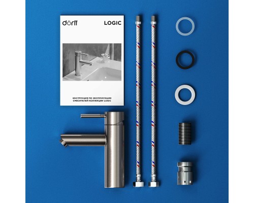 Смеситель для раковины Dorff Logic Нержавеющая сталь