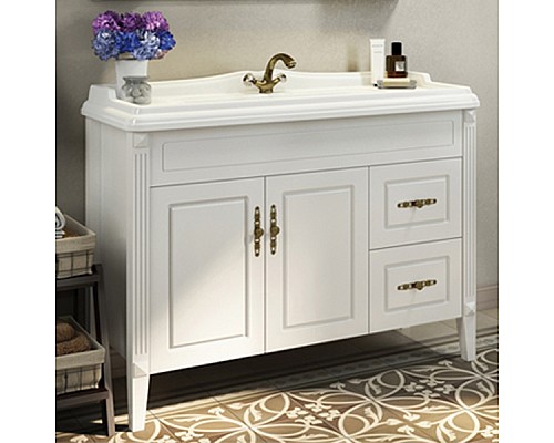 Тумба с раковиной Comforty Палермо 120 00004142367 Белая