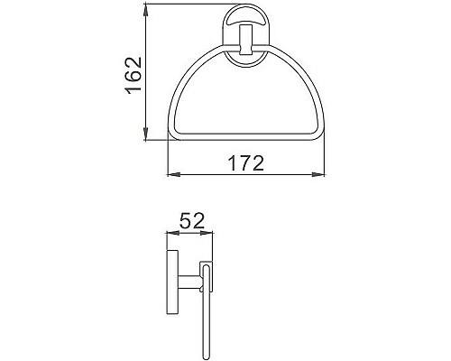 Кольцо для полотенец Haiba HB1904-2 Хром