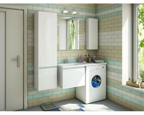 Тумба с раковиной Эстет Dallas Luxe 130 L ФР-00002240 подвесная Белая