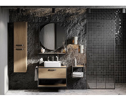 Тумба под раковину Aquaton Лофт Фабрик 80 1A242401LTDY0 подвесная Дуб кантри