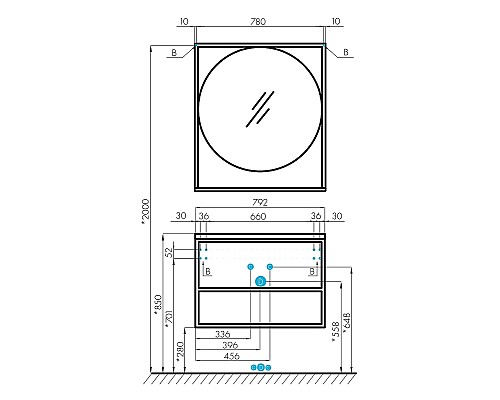 Тумба под раковину Aquaton Лофт Фабрик 80 1A242401LTDY0 подвесная Дуб кантри