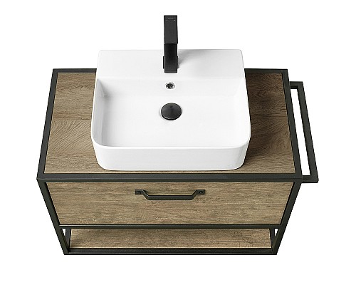 Тумба под раковину Aquaton Лофт Фабрик 80 1A242401LTDY0 подвесная Дуб кантри