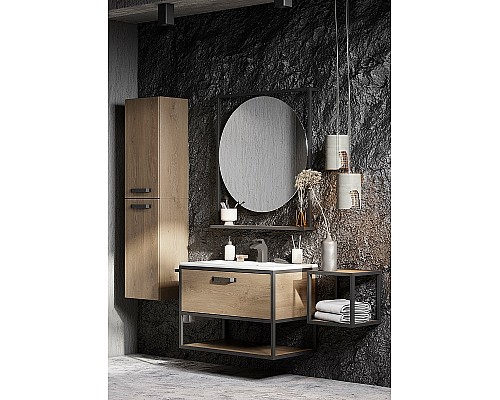 Тумба под раковину Aquaton Лофт Фабрик 80 1A242401LTDY0 подвесная Дуб кантри