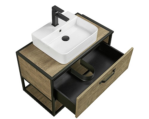 Тумба под раковину Aquaton Лофт Фабрик 80 1A242401LTDY0 подвесная Дуб кантри