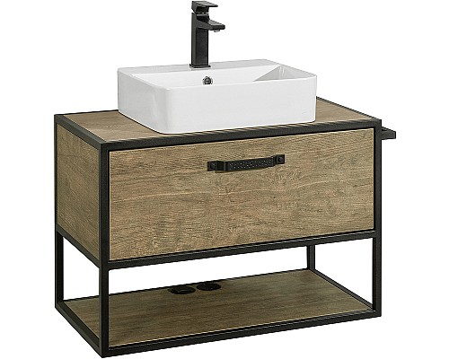 Тумба под раковину Aquaton Лофт Фабрик 80 1A242401LTDY0 подвесная Дуб кантри