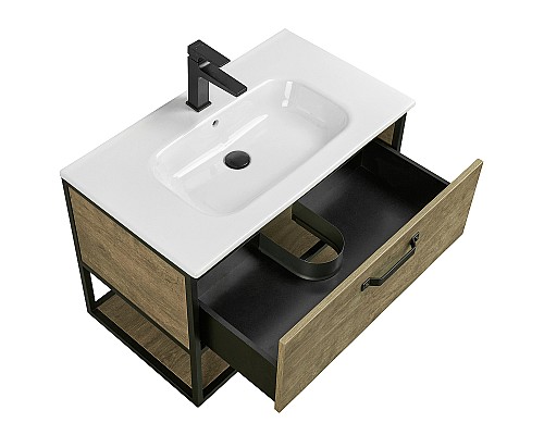 Тумба под раковину Aquaton Лофт Фабрик 80 1A242401LTDY0 подвесная Дуб кантри